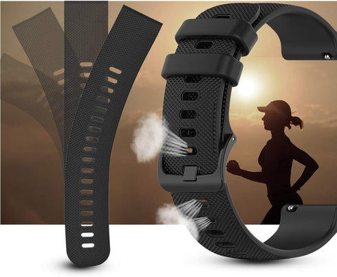 FitTurn Bands Compatible with Garmin forerunner 225S/Venu 2s Watch Band, 3 Pack Soft Silicone Sport Replacement Quick Release Wristband for Venu 2...