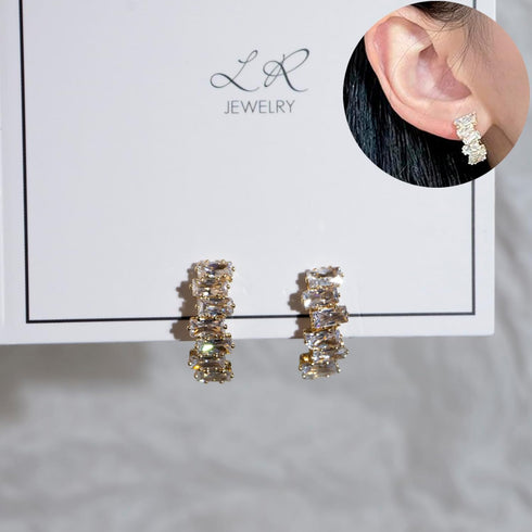 LIGHT RAIN Clip-On Earrings, All-Day Wear Gold & Silver Plated Stud, Hoop, Dangle Design Jewelry for Non-Pierced Ears...