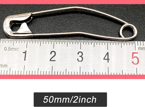 Metal Curved Safety Pins 50mm/2inch Basting Pins for Quilting Curved (100 Counts)...