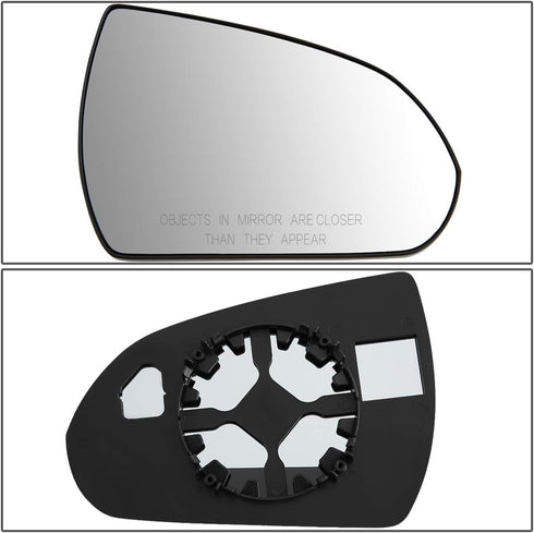 DNA Motoring OEM-MG-0018 87621F3050 Factory Style Right Side Mirror Glass w/Convex Spotter Compatible with 17-19 Elantra...