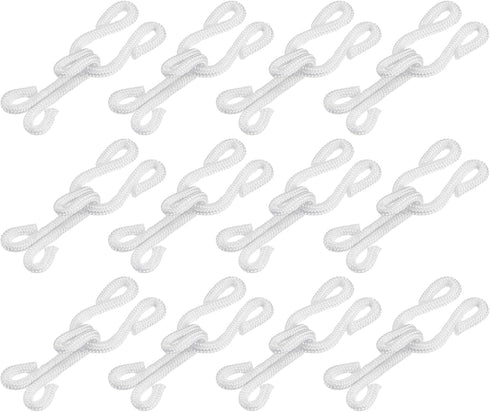 uxcell 40Pcs Brass Sewing Hooks and Eyes Closure, 38mm Covered Invisible Sewing Accessories for Bra Skirt Clothing Repair Trousers DIY Craft, Whit...