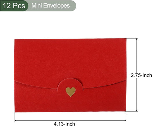 YOKIVE 12pcs Gift Card Envelopes, 10x7cm Mini Envelopes Small Envelopes Credit Card Size Bulk for Thank You Cards Graduation Greeting Wedding Birt...