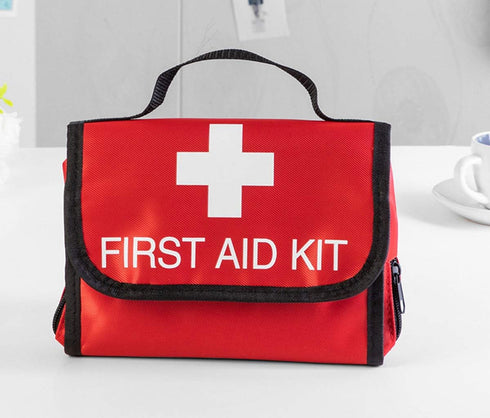 First Aid Bag First Aid Kit Empty Medical Storage Bag Red Trauma Bag for Emergency First Aid Kits Car Workshop Cycling Outdoors (Red Folding)...