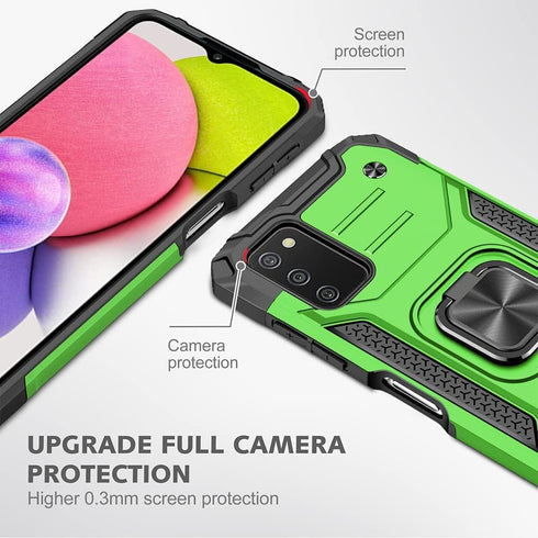 HNHYGETE Samsung Galaxy A03s Case, Samsung A03s Case, with HD Screen Protector, 360°Military Grade Rotatable Kickstand (Heavy Duty) Shockproof Pro...