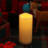 Outdoor Waterproof Candles Battery Operated 3'' x 7'' Flameless Pillar Candle with Timer Flickering Plastic Electric LED Lights for Wedding Party ...