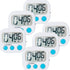 6 Pack Small Digital Kitchen Timer Magnetic Back and ON/Off Switch,Minute Second Count Up Countdown, White...