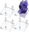 Hipiwe 4-Pack Clear Acrylic Display Stand, Three-Peg Display Easel Stands for Fossil Coral Geodes Rock Mineral Agate Small Collectibles, Large...