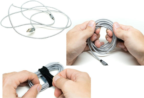 Heaviest Cable Organizer on The Market! Compact and Weighted Desktop Cord Holder and Cable Organizer, Eco-Friendly Silicone, No Bad Smell, Bundled...