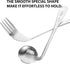 Healvian 3pcs Adaptive Utensils,Adaptive Forks and Spoon Set,Left Handed Grip Easy Offset Spoon and Fork for Hand Tremors Built Up Handicap Utensi...