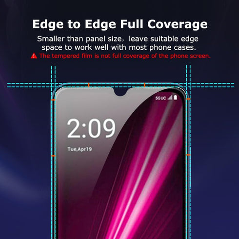 2 PACK T - Mobile Revvl 6 5G / Revvl 6X 5G Screen Protector Glass, Premium 9H Hardness Anti-Scratch Bubble Free Tempered Glass Screen Protector fo...