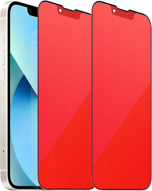2 Pack Matte Anti-Blue Privacy Tempered Glass for iPhone 13 Pro/iPhone 13 / iPhone 14 Anti-glare Anti-Spy Screen Protector Anti-Peeping Film Color...