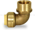 Everflow Supplies Pushlock UPF1 1 Inch Long Push x Female Elbow for Push-Fit Fittings, No Lead DZR Forged Brass, Connects PEX, CPVC, and Copper, P...