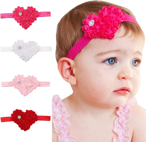 New baby elastic rose Heart-shaped headband <11>...