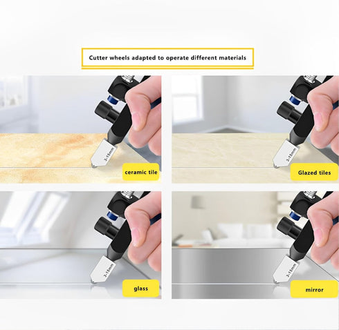 Tile Cutter Hand Tool, Glass Cutter, Tile Cutter Hand Tool Easy to Operate Portable Aluminum Alloy 2-in-1 Mirror Cutting Tool for Mirrors Windows ...