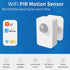 Wifi Smart Motion Sensor: Indoor PIR Motion Detector, Free App Alert, Tuya App Remote Monitor, USB & Battery Dual Power Supply, Infrared Wireless ...