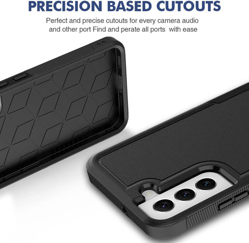 for Samsung Galaxy S22 Plus Case: Dual Layer Protective Heavy Duty Cell Phone Cover Shockproof Rugged with Screen Protector - Military Protection ...