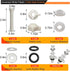 2 Pack Universal White Plastic Toilet Seat Screws Replacement, Toilet Seat Hinges Bolts and Nuts For Top Mount Toilet lid Fastener Parts Kit...