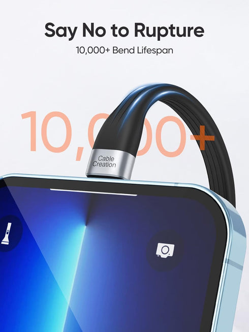 CableCreation [MFi Certified iPhone Charging Cable Short 15 cm, USB to Lightning Cable iPhone Fast Charging Cable Compatible with iPhone 14/14 Pro...