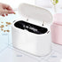 Mini Trash Can with Lid - Removable Small Garbage Can, Tiny Plastic Trash Bin, Pop Up Countertop Wastebasket, Counter Garbage Lint Bin for Bathroo...