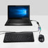 Perixx PERIPRO-401 PS2 to USB Adapter for Keyboard and Mouse - Built-in USB Controller - Black...