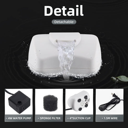 UPETTOOLS Turtle Filter Aquarium Internal Filter Low Level Water for Reptiles, Amphibians, Frog, Cichlids, Newt...