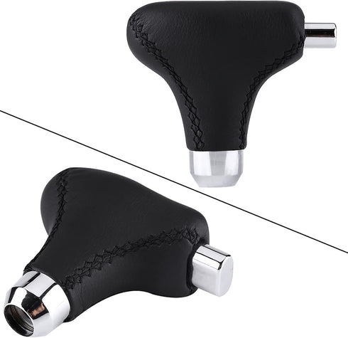 TOPINCN Universal Gear Shift Knob, Car Shifter Shift Knob Head Shift Lever Stick Automatic Car Hand Stitched Knob Cover Car Interior Fittings for ...