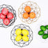 Geometric Metal Wire Fruit Bowl, Iron Arts Fruit Storage Baskets for Kitchen Counter (Black, Normal)...