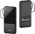 Portable Charger with Built in Cables,10000mAh Slim USB C Power Bank,5 Output 3 Input LED Display High Speed External Battery Pack Travel Phone Ch...