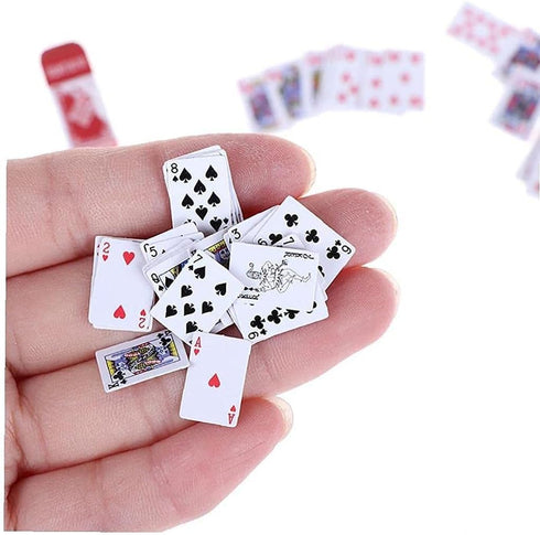 1 Set and Fashion Miniature Playing Cards Dolls Poker Dolls Decoration Dollhouse Accessories Decoration for Doll Accessories Scale Dollhouse Play ...