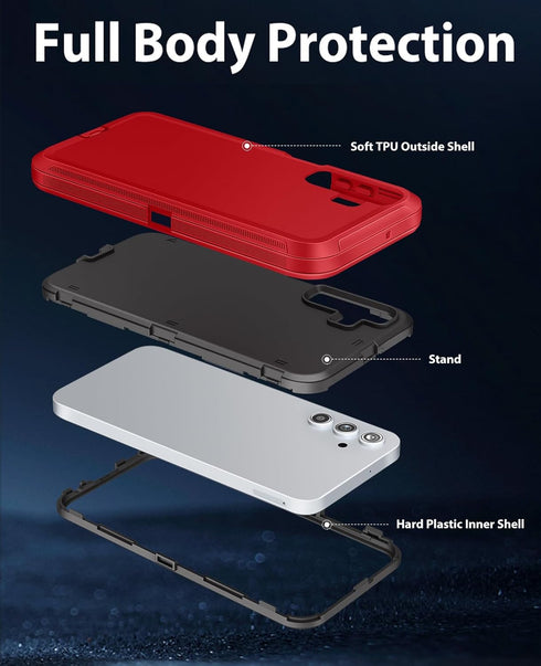 Jelanry Case for Samsung Galaxy A25 5G Full Body Heavy Duty Rugged Dual-Layer Protection, Dust/Drop Proof Shockproof Matte Scratch Armor Back Cove...