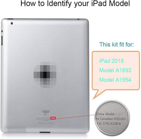 White Touch Screen Digitizer Repair Kit for iPad 9.7" 2018 iPad 6 6th Gen A1893 A1954 Front Glass Replacement (Without Home Button,not Include LCD...