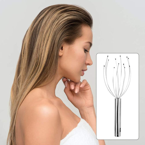 Healifty Head Massage Tingler Scalp Massager Scratcher Electric Gripper Claw Head Spa for Deep Relaxation Hair Stimulation for Women Men without B...