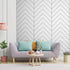 Black and White Wallpaper Peel and Stick Wallpaper Boho Contact Paper Modern Herringbone Wallpaper for Bathroom Bedroom Kitchen Wallpaper Self Adh...