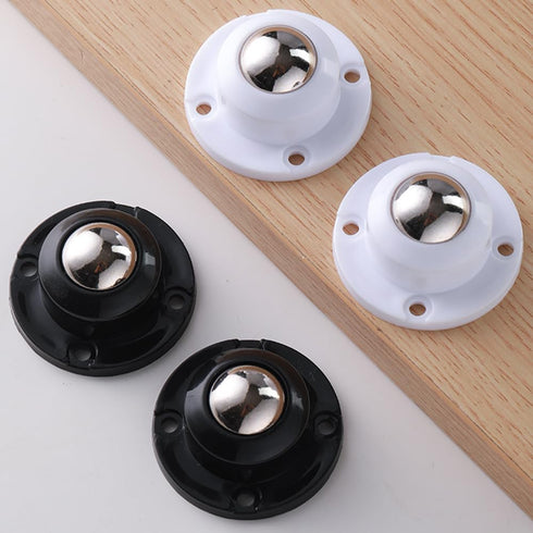 Self Adhesive Caster Wheels for Furniture,Storage Box,Trash Can,PC Stainless Steel Universal Pulley 360 Degree Rotating Adhesive Caster Wheels 0.8...
