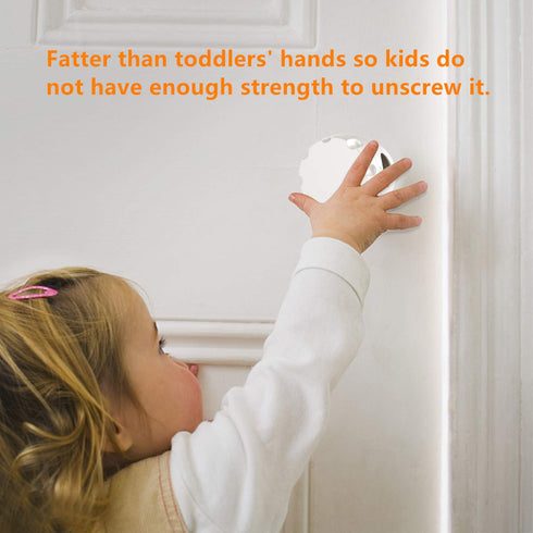 Door Knob Safety Cover, 4 Pack Baby Safety Door Handle Cover, Screw Thread Design, Reusable, Reliable Solution to Prevent Kids from Popping Off Th...
