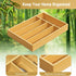 Bamboo Kitchen Drawer Organizer - Silverware Organizer for Kitchen Drawers - Utensil Tray and Flatware Storage for Kitchen - Flatware Organizer - ...