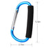 4 Pack Large Carabiner 5.5" D Style Click and Carry Bag Carrier Stroller Hooks(Light Blue and Rose red)...