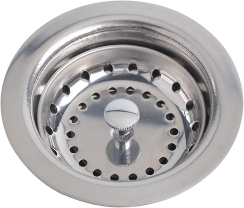 Hydro Master Kitchen Sink Basket Strainer Standard Drains(3-1/2 Inch), Stainless Steel with Rubber Stopper for Kitchen Sinks...