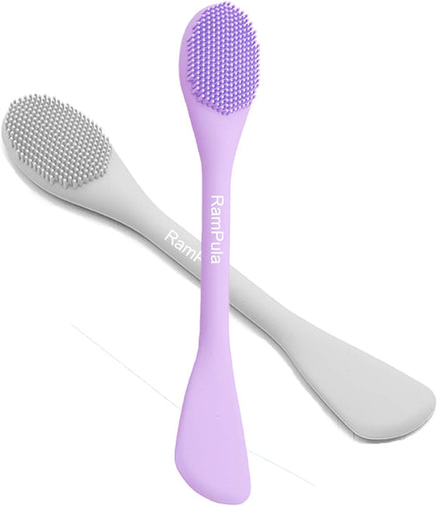 Silicone Facial Mask Applicator Face Masks Skincare Brush Facial Scrubber Double-Head Lotion Spatula Scoop for Makeup,Foundation,Cream,Lotion,Mois...