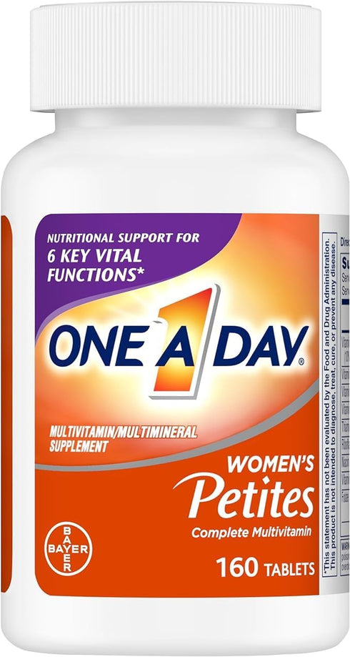 ONE A DAY Women’s Petites Multivitamin,Supplement with Vitamin A, C, D, E and Zinc for Immune Health Support, B Vitamins, Biotin, Folate (as folic...