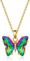 Butterfly Necklaces For Women Trendy 18k Gold Plated Butterfly Pendent, Moon Planet, Bee, Swan,Teardrop, Dolphin, Heart,Angel Pendant Gifts For Wo...