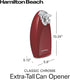 Hamilton Beach Electric Automatic Can Opener with Auto Shutoff, Knife Sharpener, Cord Storage, and SureCut Patented Technology, Extra-Tall, Red...