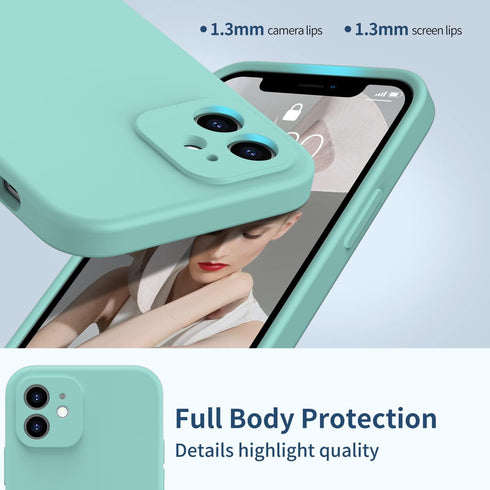 FUNMIKO Designed for iPhone 12 Case with Screen Protector,Complete Protection with Enhanced Camera Lens Cover,Soft Silky Silicone Protective Phone...