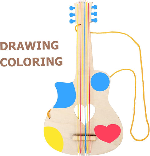 Toyvian 10 Pcs Child Guitar Mini Toys Miniature Guitar Miniature Guitar Toy Childrens Ukulele Unfinished Guitar Toy Crafts DIY Painting Guitar Toy...