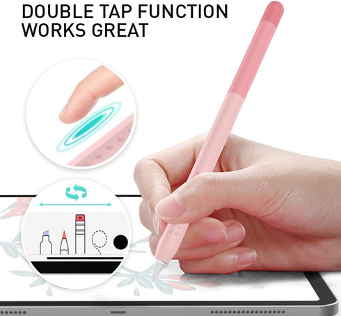 Delidigi Case for Apple Pencil Pro (2024) and Apple Pencil 2nd Generation Gradient Color Silicone Protective Cover Sleeve Accessories Compatible w...