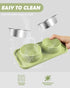Cat Bowls for Food and Water, Upgrade Cat Food Bowls for Indoor Cats, Premium Removable Stainless Steel Double Bowls with Silicone Anti-Slip Pads,...