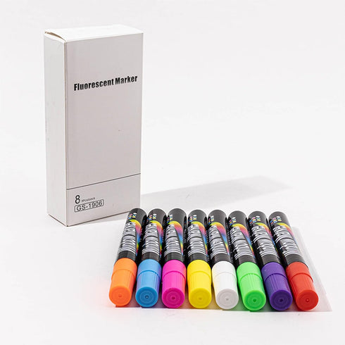 Window Marker 8 Pens,Liquid Chalk Markers,Wide 6mm,3-In-1 nip,washable,Liquid Ink,for Car,Chalkboard,Glass,Chalk Markers, Loved by Teachers, Kids,...