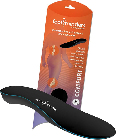 Comfort Orthotic Arch Support Insoles for Sport Shoes and Work Boots (Pair) (Large: Men 9½ -11 Women 10½ - 12) - Relieve Foot Pain Due to Flat Fee...
