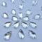 300Pcs 0.31x0.51? Drop Shape Crystal Clear Acrylic Sew On Rhinestones Flatback Sewing Stones for Clothes Dress Crafts Garments Accessories (Silver...