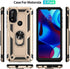 for Moto G Pure Phone Case, Moto G Power 2022 Case with HD Screen Protector, Military Grade Protective Cases with Ring for Moto G Pure (Golden)...